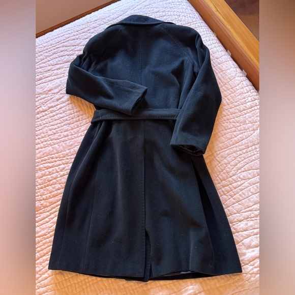 Calvin Klein Women’s Wool Blend Belted Wrap Coat Fully Lined - Black Sz 10 - Picture 4 of 10